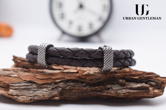 Elegant Double Leather Bracelet - forurbangentleman